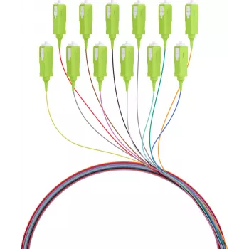 EFB Elektronik optički pigtail SC 50/125 OM5, set od 12 boja, 2m
