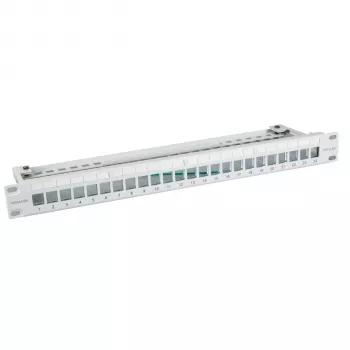 EFB Elektronik 19 inch 24-portni 1U prazni patch panel za Keystone module, RAL7035 (svijetlosivi)