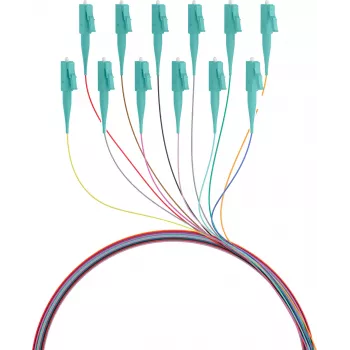 EFB Elektronik optički pigtail LC 50/125 OM3 set od 12 boja 2m - set kabela/adaptera - multimodni