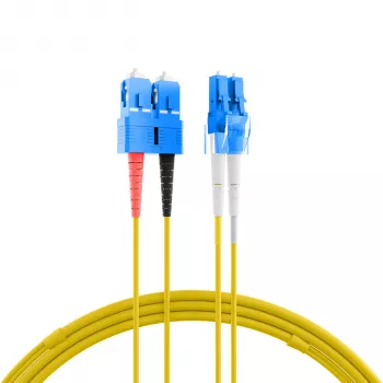 EFB Elektronik IPL-DF-LCUSCU-2-1000 optički patch kabel, OS2, 10 m, LC/SC, duplex, LSZH, žuti