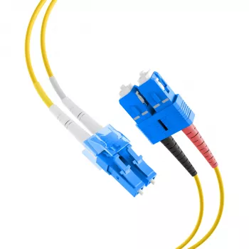 EFB Elektronik IPL-DF-LCUSCU-2-1000 optički patch kabel, OS2, 10 m, LC/SC, duplex, LSZH, žuti