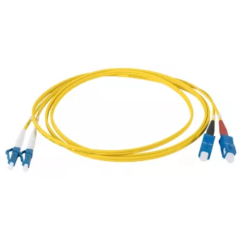 EFB Elektronik IPL-DR-LCUSCU-2-0100 1 m OS2 LC/SC duplex singlemode optički patch kabel LSZH žuti