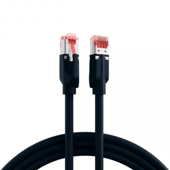 EFB-Elektronik RJ45 patch kabel Cat.6A S/FTP LSZH Draka UC900 TM21 crni 40m