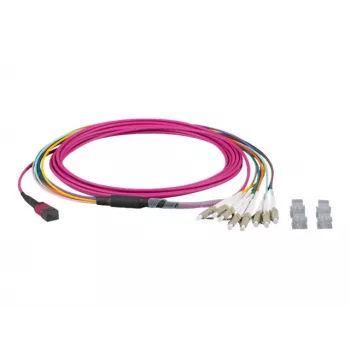 EFB-Elektronik MTP-F/LC 8-vlaknasti matrični patch kabel OM4, LSZH, Erika Violet, 10m