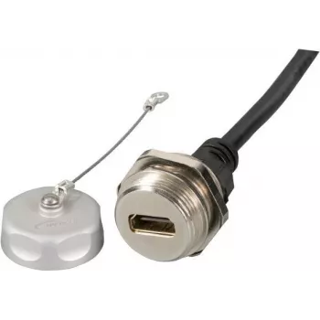 EFB-Elektronik IP67 HDMI ugradbeni konektor, M25, utičnica na utikač, 1,0 m