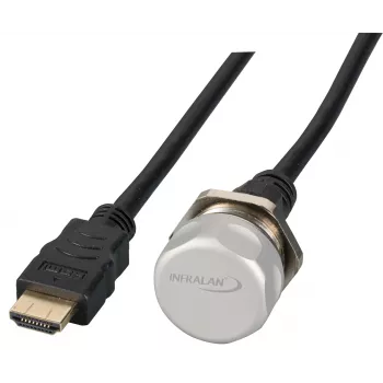 EFB Elektronik IP67 HDMI ugradbena utičnica, M25, HDMI A-A utičnica-utikač, servisni port, sigurnosno uže, 1,0 m