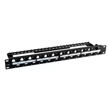 EFB Electronics razvodni panel 19 inch 1U 24-Port Offset ANEXT optimiziran crni