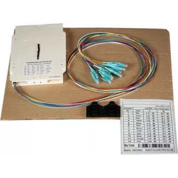 EFB prethodno konfekcionirana kazeta za spajanje s LC pigtailima kodiranim bojama OM5 12 vlakana