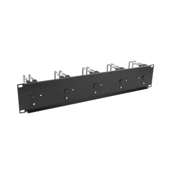 EFB 19 inch 2U panel za upravljanje kabelima s 5 x metalnih dvostrukih držača 75 mm RAL9005 (699983TS.1)
