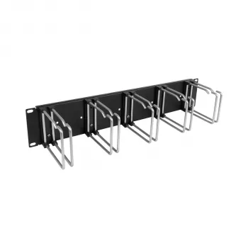 EFB 19 inch 2U panel za upravljanje kabelima, 5 x dvostrukih metalnih držača 110 mm, prednja ploča RAL9005 (699983TS.2)