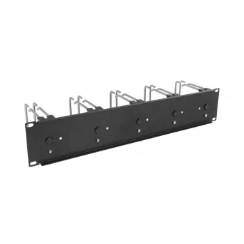 EFB 19 inch 2U panel za upravljanje kabelima, 5 x dvostrukih metalnih držača 110 mm, prednja ploča RAL9005 (699983TS.2)