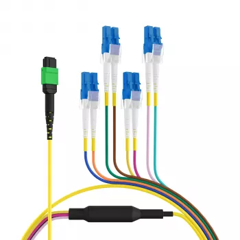 EFB ELEKTRONIK MPO-PLUS/APC(F)-LC trunk kabel OS2 8 vlakana tip B LSZH žuti 3m