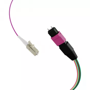 EFB ELEKTRONIK MPO-PLUS(M)-LC fanout kabel OM4 12 vlakana tip B LSZH ljubičasta 0,4 m