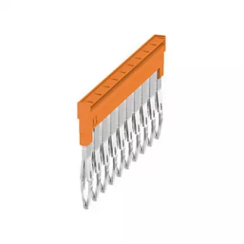 Weidmüller ZQV 2.5N/10 poprečni spojnik, 10-polni, 2,5 mm², narančasti, Wemid, V0, 48,7 mm, 20 komada