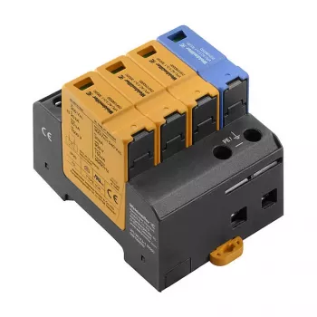 Weidmüller VPU AC II 3+1 300/50 zaštita od prenapona tip 2, 3-fazna + neutralni vodič, 300 V AC, 20 kA/40 kA, DIN tračnica