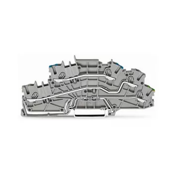 WAGO 2003-6646 višerazinska instalacijska stezaljka, N/L/PE, 2,5 mm², Push-in CAGE CLAMP, siva