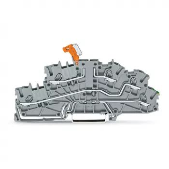 WAGO TOPJOB S N-odvojna stezaljka s PE, 3-vodička, Push-in CAGE CLAMP, siva, 2003-6644