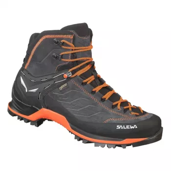 SALEWA muške MTN Trainer Mid GTX planinarske cipele - Asphalt/Fluo Orange - UK 8.5 (EU 42,5)