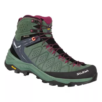 SALEWA Alp Trainer 2 Mid GTX Women's Hiking Boots - Duck Green / Rhododendron - UK 4 (EU 36.5)