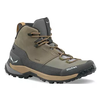 SALEWA Puez Leather Mid PTX cipele Bungee Cord-Onyx UK 8