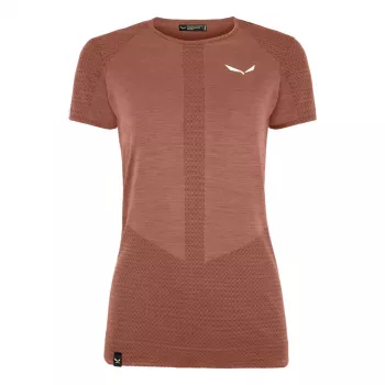 Salewa Zebru Medium Warm AMR T-shirt ženski - Etruscan Red, XS