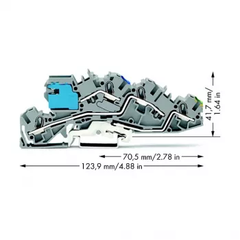 WAGO 2005-7641 TOPJOB S prolazna stezaljka, 6 mm², siva, 800 V, 41 A