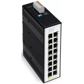 WAGO 852-1106 industrijski neupravljani Gigabit Ethernet preklopnik, 8-portni, 10/100/1000 Mbps, DIN-rail montaža