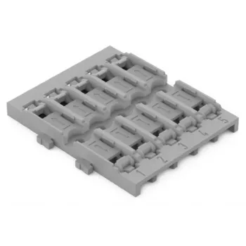 WAGO 221-2525 adapter za montažu za spojne stezaljke serije 221, paket od 5, sivi