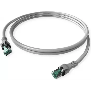 EasyLan DualBoot PushPull Cat.6a S/FTP patch kabel 10m - sivi