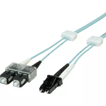 EasyLan optički Patch kabel SC Duplex na LC Duplex Multimode OM3 2m Aqua