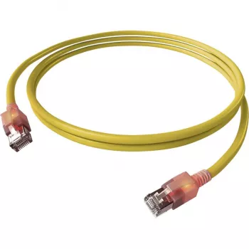 EasyLan DualBoot LED Patch kabel RJ45 S/FTP Cat.6A (klasa EA) sa saCon utikačem - LSOH - žuti
