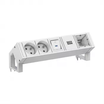 Bachmann DESK2 bijeli 2x UTE 1x prekidač 1x CM 0,2m RAL9010