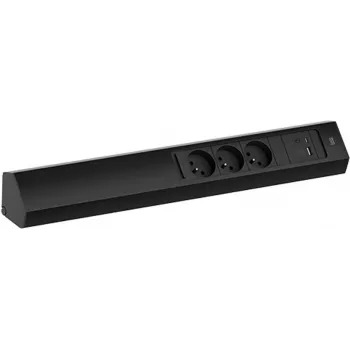 Bachmann CASIA 2 3x Schuko utičnica s 1x USB-A i 1x USB-C punjenjem 22W crna