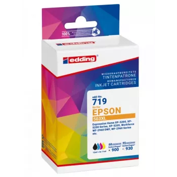 Edding kompatibilne tintne patrone kombinirano pakiranje zamjena za Epson 503XL T09R1 crna, cijan, magenta, žuta (4 komada) visokog kapaciteta