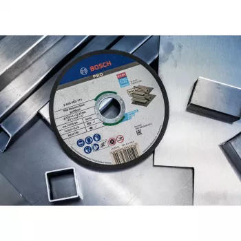 BOSCH POWERTOOLS PRO rezna ploča za nehrđajući čelik i metal, Ø 125 mm, 100 komada u kanti (provrt 22,23 mm, WA 60 T BF)
