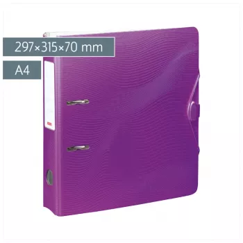 BRUNNEN WAVE registrator s polugom ljubičasti plastika 7,0 cm DIN A4
