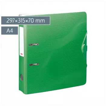 BRUNNEN WAVE registrator s polugom zeleni plastika 7,0 cm DIN A4