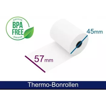 ARTDEV Thermal Roll - 57mm x 25m, 12mm Core, White