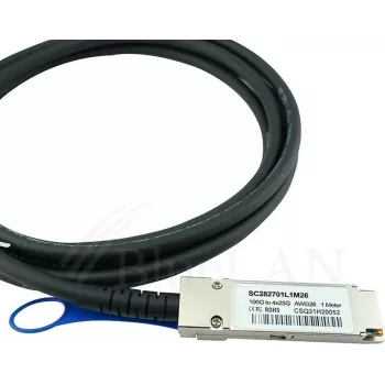 BlueOptics kompatibilni Lenovo 7Z57A03564 BlueLAN pasivni 100GBASE-CR4 QSFP28 na 4x25GBASE-CR SFP28 Direct Attach breakout kabel, 1m, AWG26 (7Z57A03564-BL)