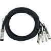 BlueOptics 40G QSFP+ na 4x SFP+ pasivni Direct Attach bakreni breakout kabel, 3 m, plavi