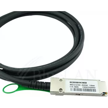 BlueLAN 40GBASE-CR4 QSFP+ na 4x10GBASE-CR SFP+ Direct Attach breakout kabel, 3m, pasivni bakar, AWG30, kompatibilan s Extreme Networks AA1404035-E6