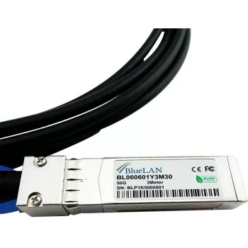 BlueLAN Mellanox MCP2M50-G01AE30 kompatibilni Direct Attach kabel (DAC) - pasivni 50 Gigabit twinaxialni bakreni - SFP56 na SFP56 - 1 metar