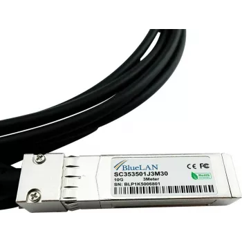 BlueOptics Hirschmann 942 280-003 kompatibilni Direct Attach kabel (DAC) pasivni 10 Gigabit SFP+ na SFP+ twinaxialni bakreni