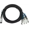 BlueOptics Amphenol NDAQGF-0001 Kompatibilni BlueLAN pasivni 100GBASE-CR4 QSFP28 na 4x25GBASE-CR SFP28 Direct Attach Breakout kabel, 1m, AWG26