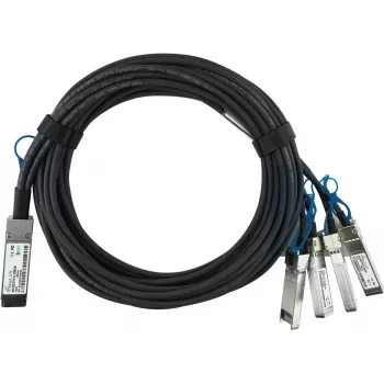 BlueOptics Kompatibilni Siemon Q4S28P263.0-01P BlueLAN pasivni 100GBASE-CR4 QSFP28 na 4x25GBASE-CR SFP28 Direct Attach Breakout kabel, 3m, AWG26 (Q4S28P263.0-01P-BL)