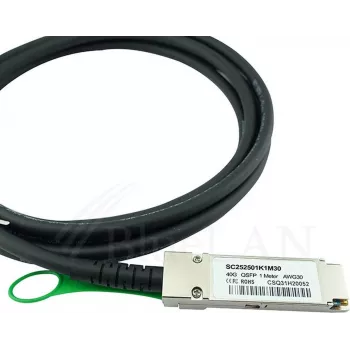 BlueOptics LSWM1QSTK0 kompatibilni BlueLAN QSFP Direct Attach kabel, 40GBASE-CR4, 1m, 30AWG