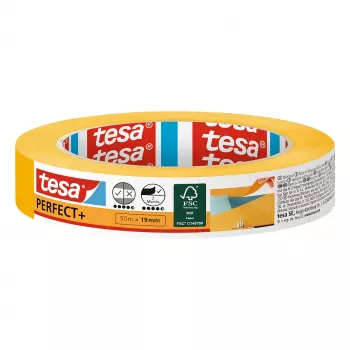 TESA Perfect+ soboslikarska ljepljiva traka žuta 50m x 19mm, 1 rola