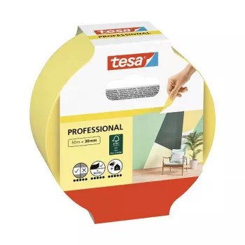 Tesa Professional soboslikarska ljepljiva traka žuta 50 m x 30 mm, 1 rola