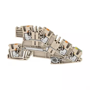 Weidmüller AITB 2.5 BB L-L-PE instalacijska redna stezaljka, PUSH IN, 3 potencijala, 2,5 mm², crna