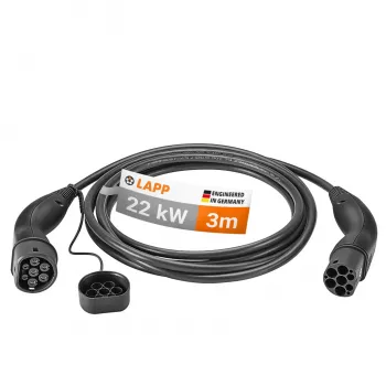 Lapp Mobility Type 2 kabel za punjenje EV 22 kW 3 m crni